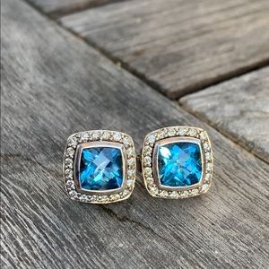 David Yurman Blue Topaz Albion Earrings
